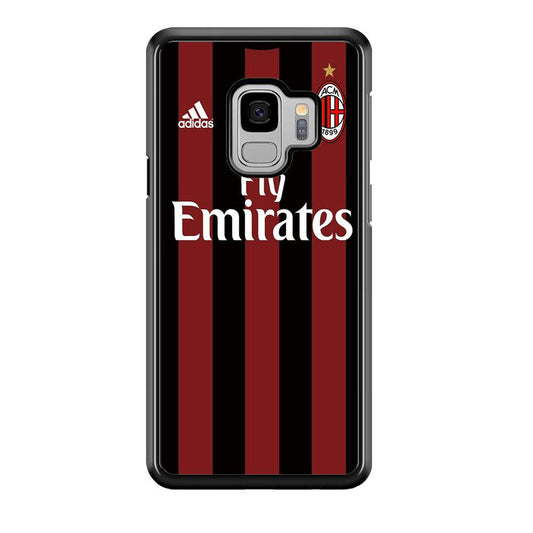 FB AC Milan Jersey Samsung Galaxy S9 Case-Plastic / Full Wrap (3D Case)-Xtracase