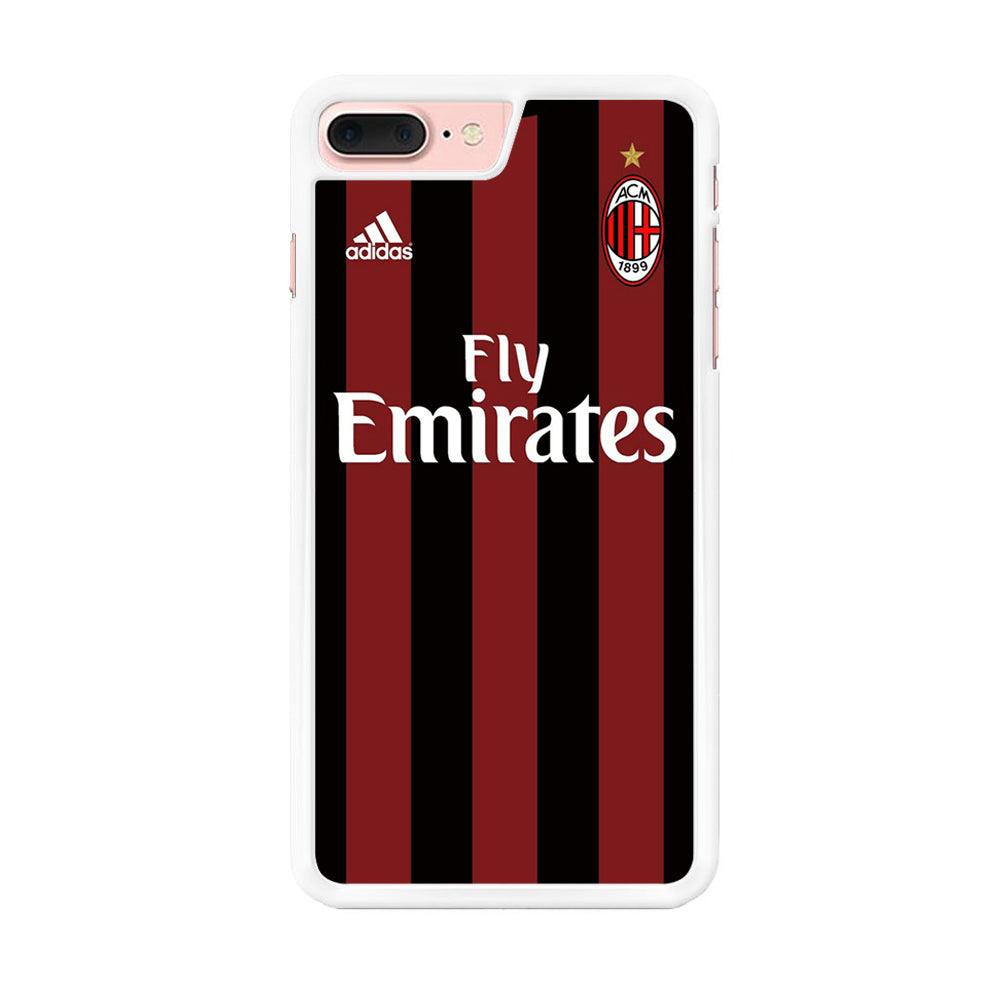 FB AC Milan Jersey iPhone 7 Plus Case-Plastic / Full Wrap (3D Case)-Xtracase