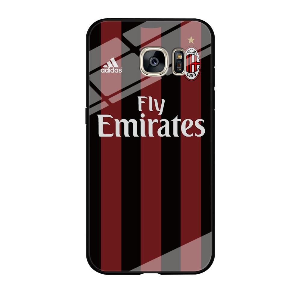FB AC Milan Jersey Samsung Galaxy S7 Edge Case-Tempered Glass Case-Xtracase