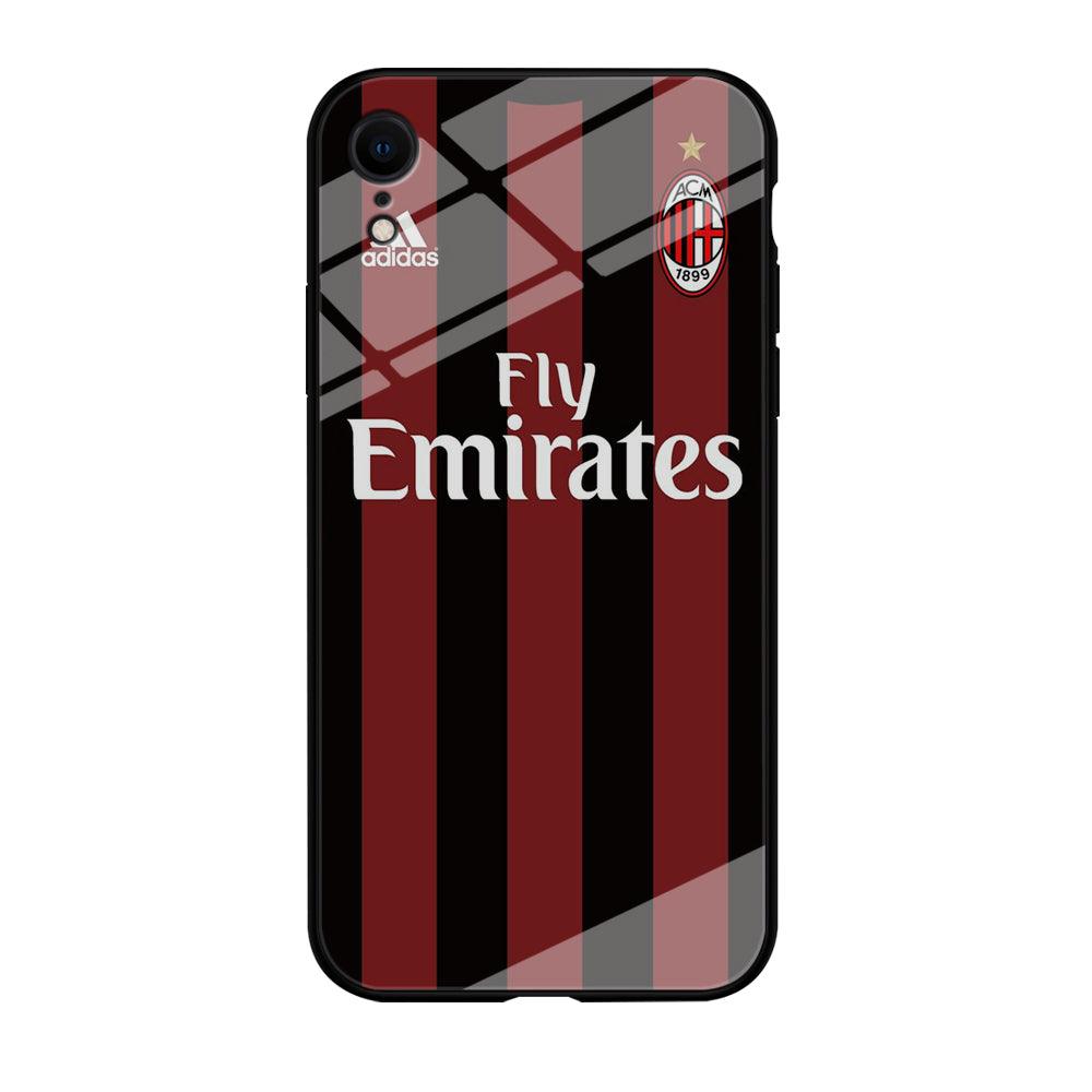 FB AC Milan Jersey iPhone XR Case-Tempered Glass Case-Xtracase