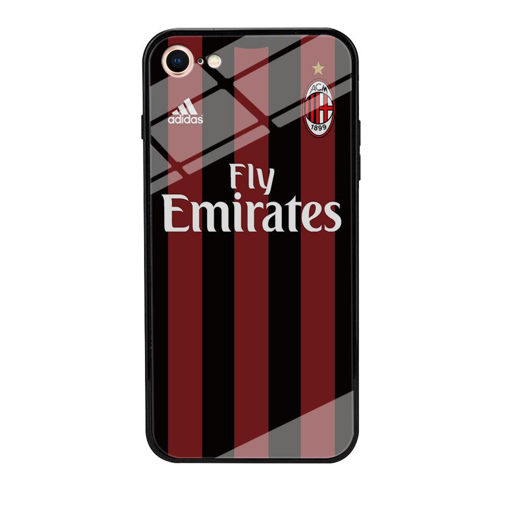 FB AC Milan Jersey iPhone 7 Case-Tempered Glass Case-Xtracase