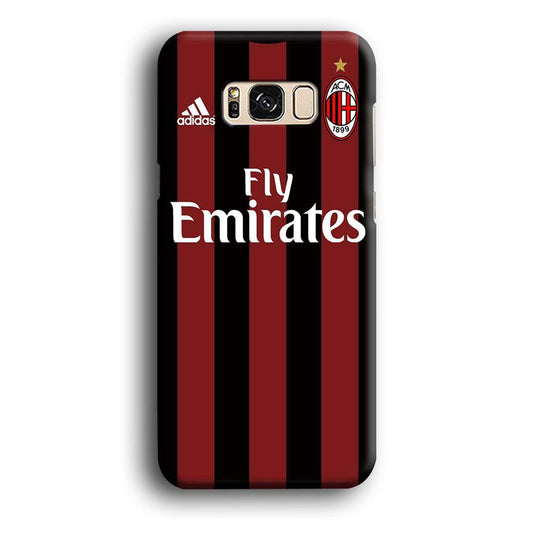 FB AC Milan Jersey Samsung Galaxy S8 Case-Plastic / Full Wrap (3D Case)-Xtracase