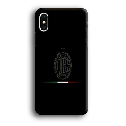 FB AC Milan iPhone Xs Case-Plastic / Full Wrap (3D Case)-Xtracase