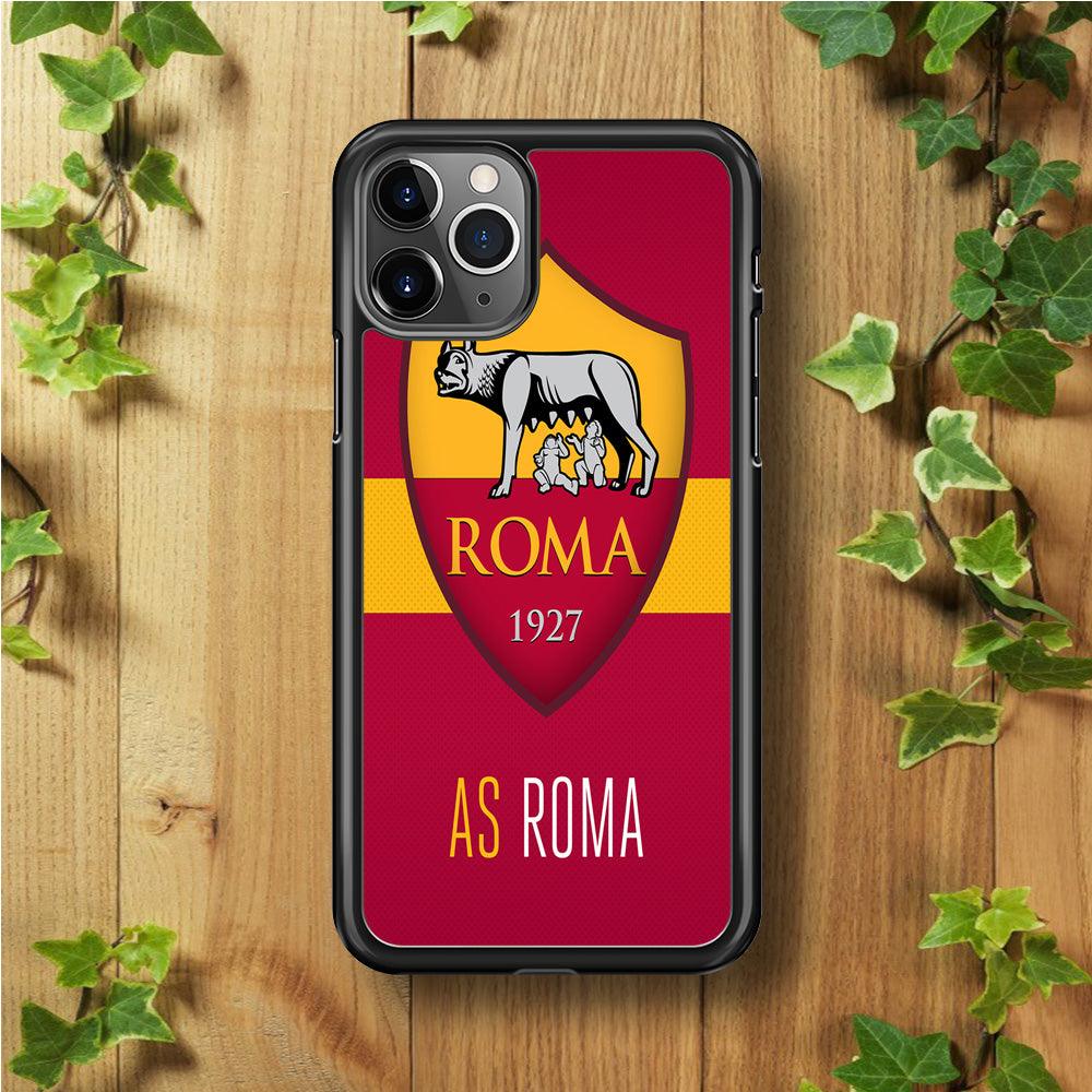 FB AS Roma iPhone 11 Pro Case-Rubber / Black (2D Case)-Xtracase