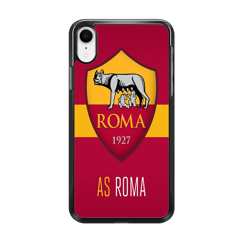 FB AS Roma iPhone XR Case-Rubber / Black (2D Case)-Xtracase