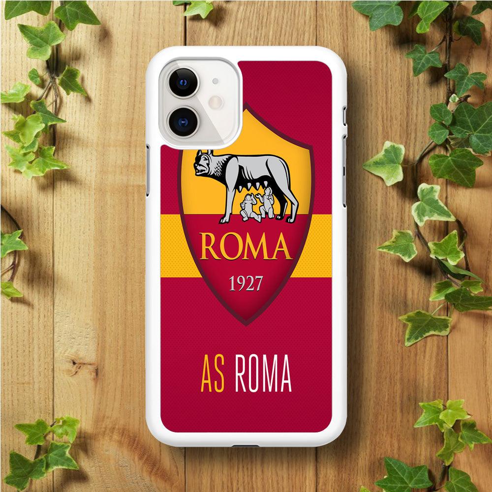 FB AS Roma iPhone 11 Case-Rubber / White (2D Case)-Xtracase