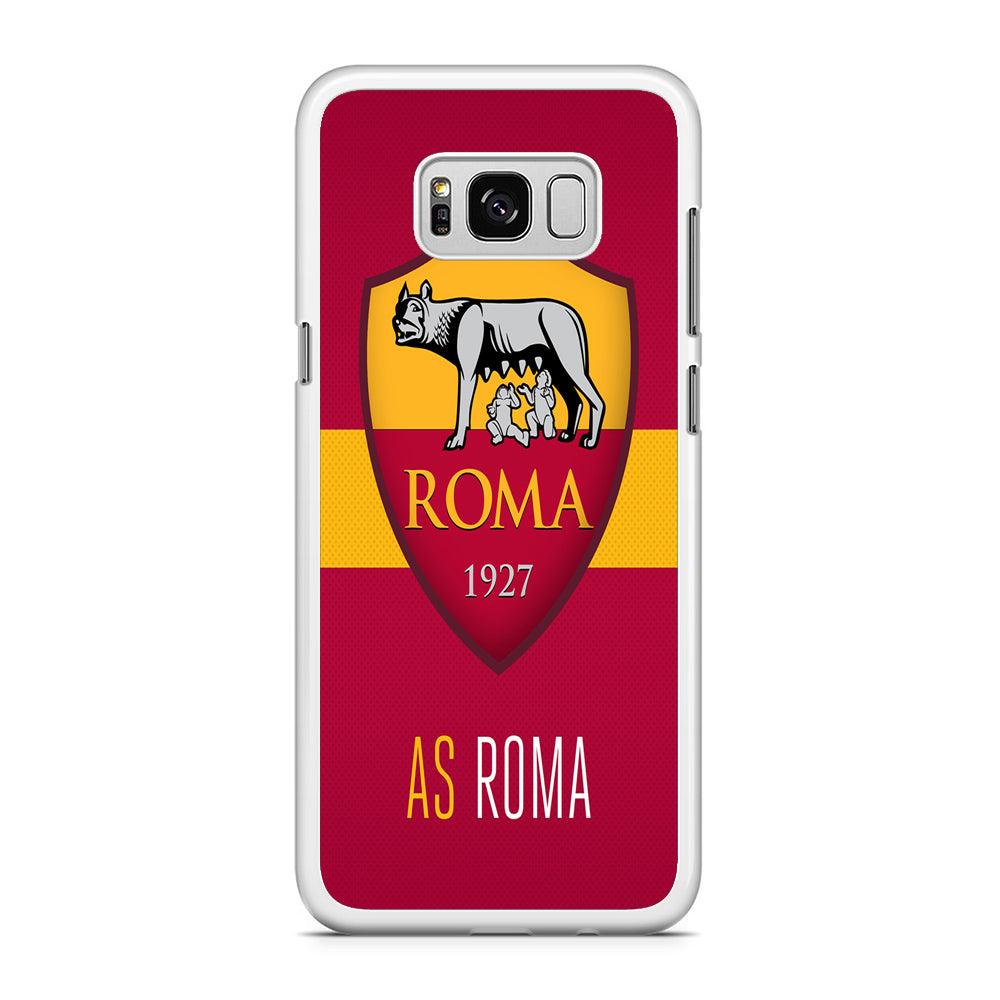 FB AS Roma Samsung Galaxy S8 Case-Rubber / White (2D Case)-Xtracase