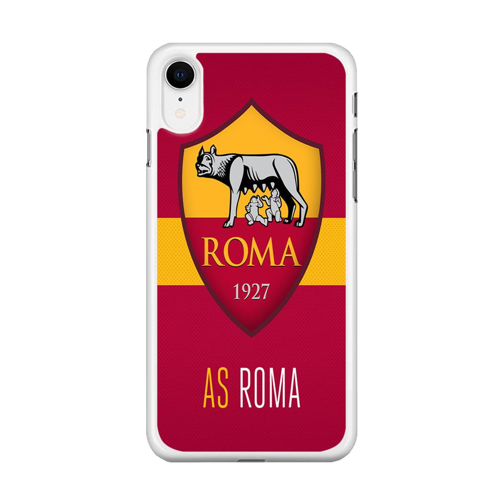 FB AS Roma iPhone XR Case-Rubber / White (2D Case)-Xtracase