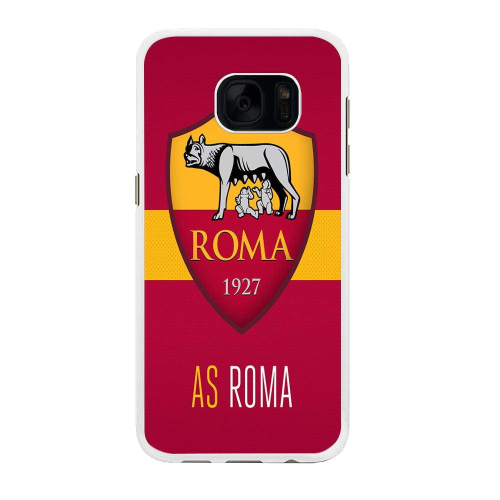 FB AS Roma Samsung Galaxy S7 Edge Case-Rubber / White (2D Case)-Xtracase