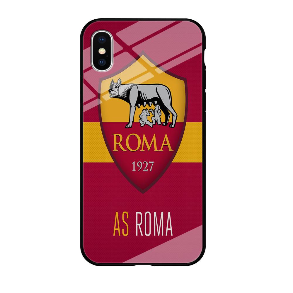 FB AS Roma iPhone Xs Case-Tempered Glass Case-Xtracase