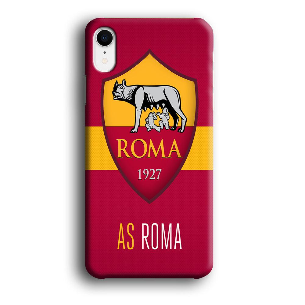 FB AS Roma iPhone XR Case-Plastic / Full Wrap (3D Case)-Xtracase