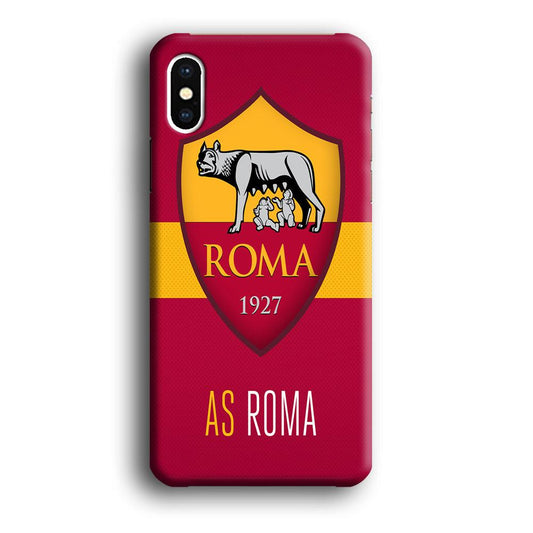 FB AS Roma iPhone Xs Case-Plastic / Full Wrap (3D Case)-Xtracase