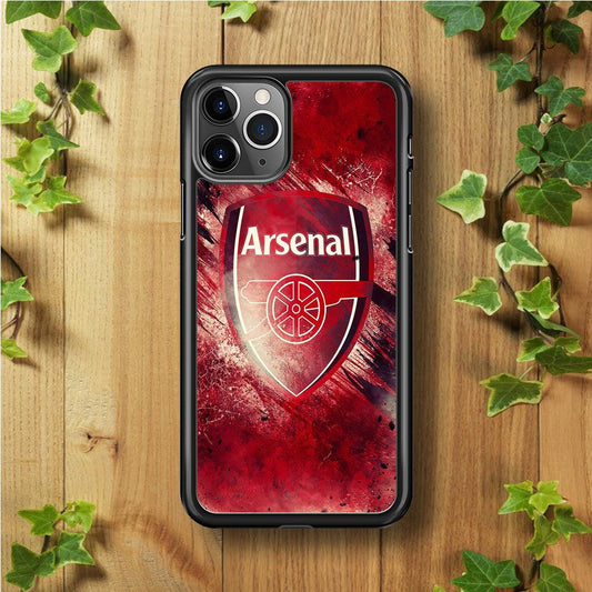 FB Arsenal iPhone 11 Pro Case-Rubber / Black (2D Case)-Xtracase