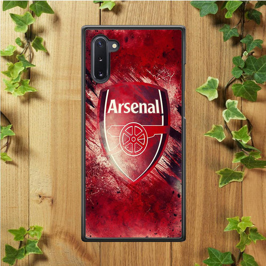 FB Arsenal Samsung Galaxy Note 10 Case-Rubber / Black (2D Case)-Xtracase