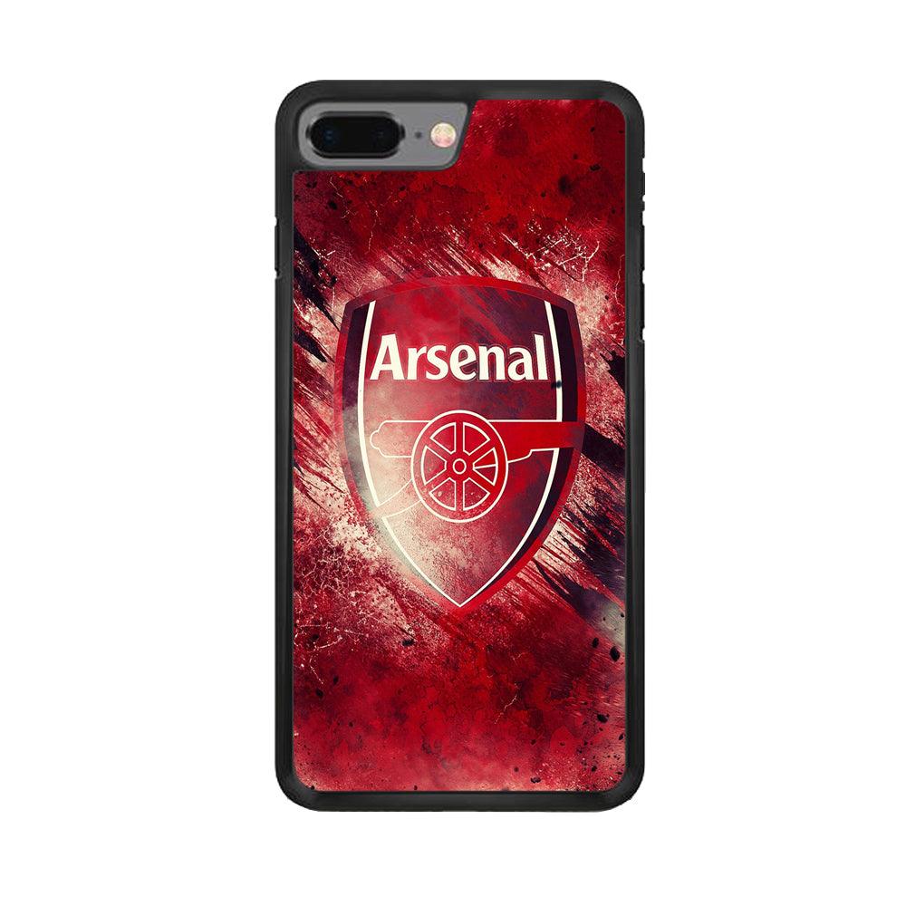 FB Arsenal iPhone 8 Plus 3D Case-Rubber / Black (2D Case)-Xtracase