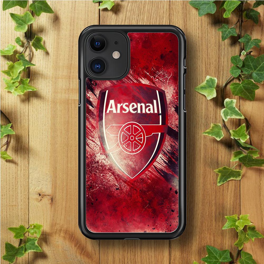 FB Arsenal iPhone 11 Case-Rubber / Black (2D Case)-Xtracase