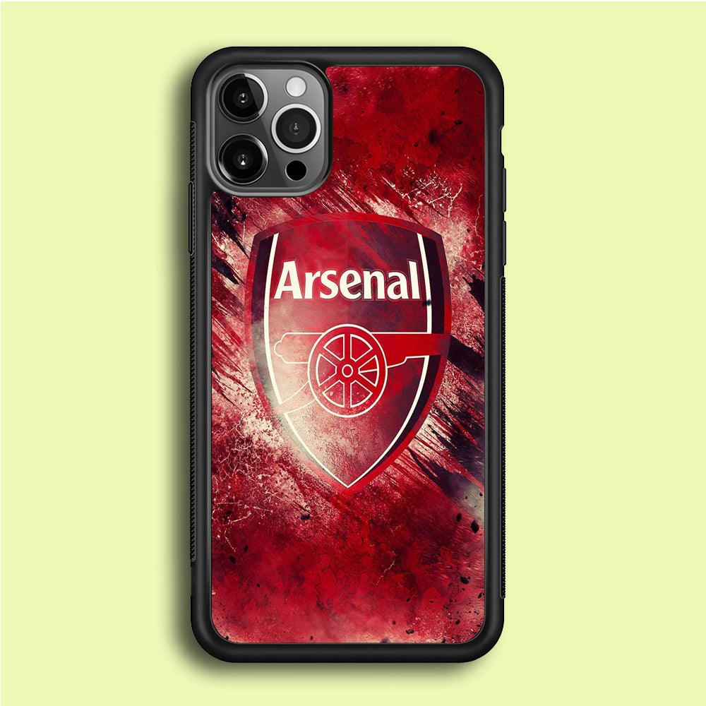 FB Arsenal iPhone 12 Pro Case-Rubber / Black (2D Case)-Xtracase