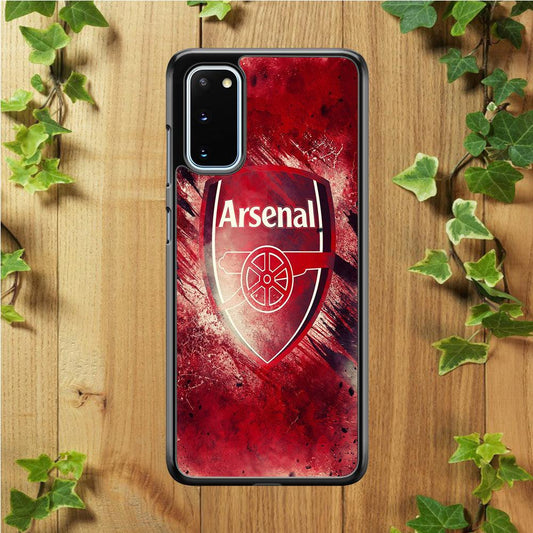 FB Arsenal Samsung Galaxy S20 Case-Rubber / White (2D Case)-Xtracase