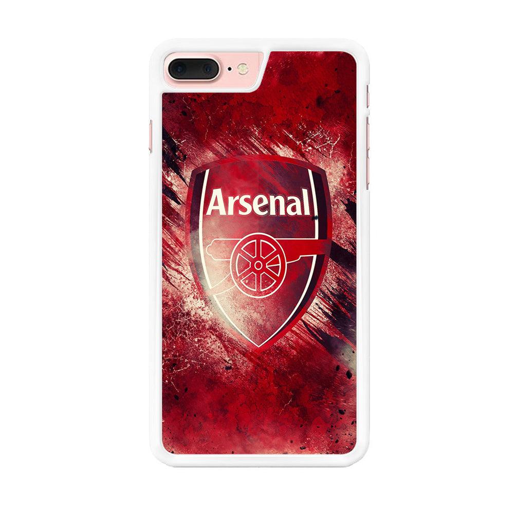 FB Arsenal iPhone 7 Plus Case-Rubber / White (2D Case)-Xtracase