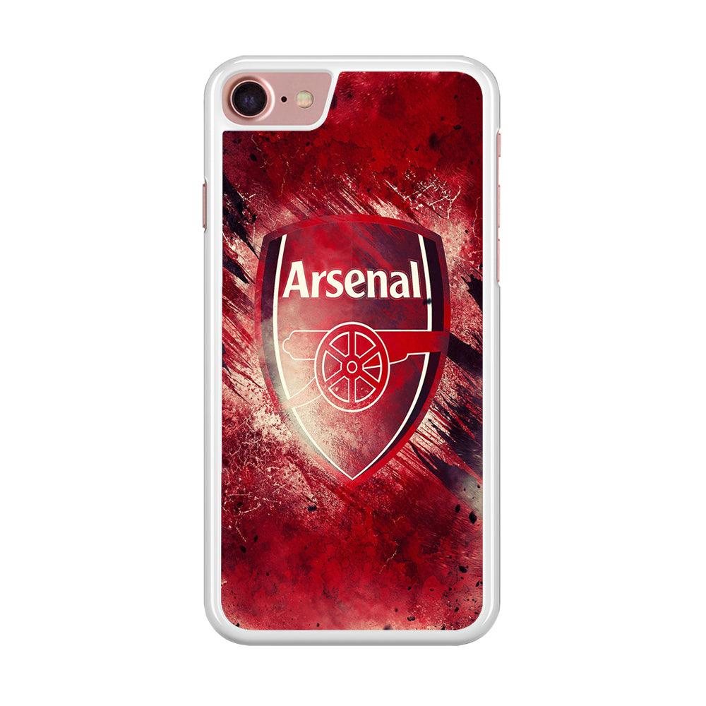 FB Arsenal iPhone 7 Case-Rubber / White (2D Case)-Xtracase