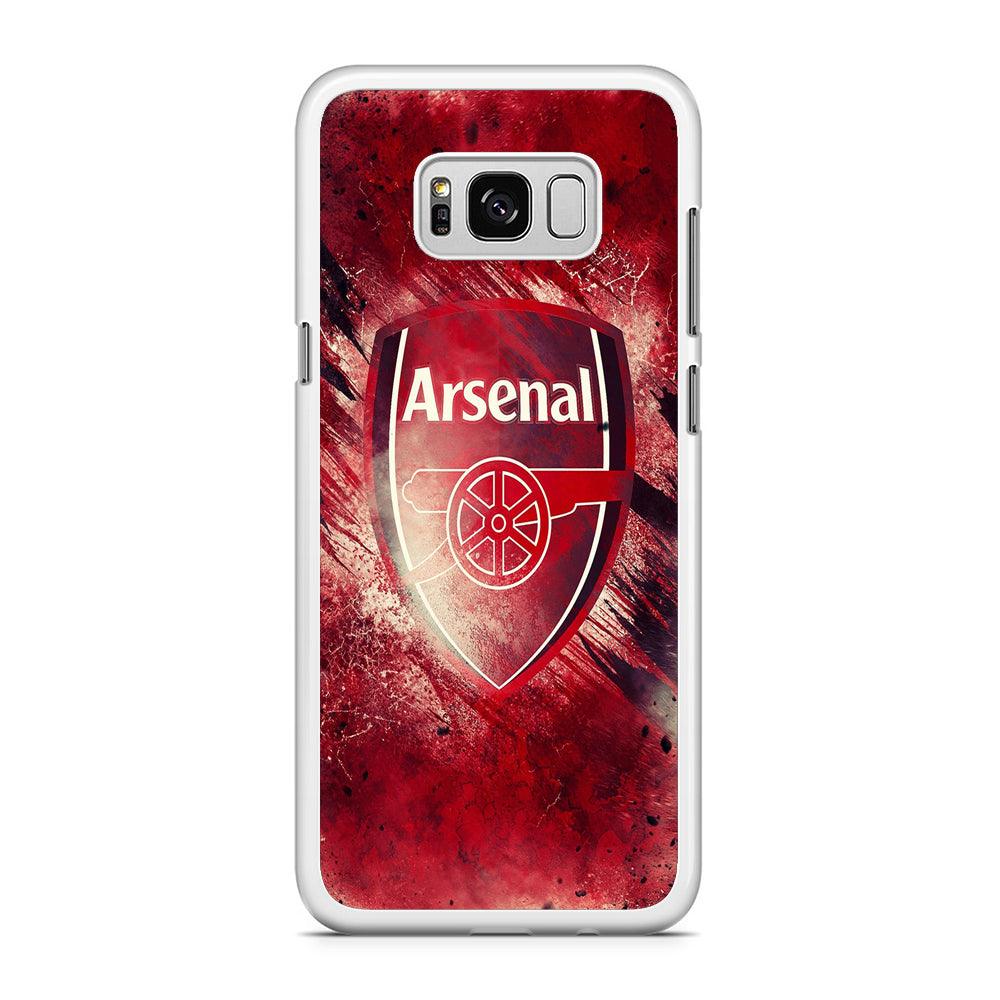 FB Arsenal Samsung Galaxy S8 Case-Rubber / White (2D Case)-Xtracase