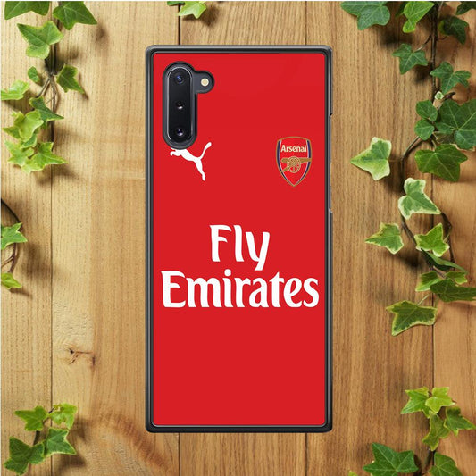 FB Arsenal Jersey Samsung Galaxy Note 10 Case-Rubber / White (2D Case)-Xtracase