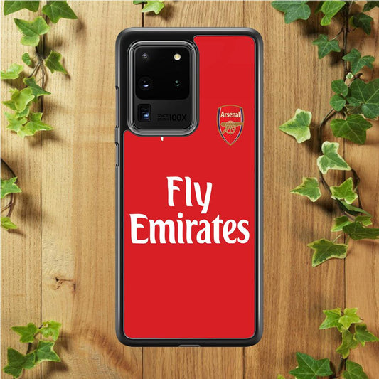 FB Arsenal Jersey Samsung Galaxy S20 Ultra Case-Rubber / Black (2D Case)-Xtracase