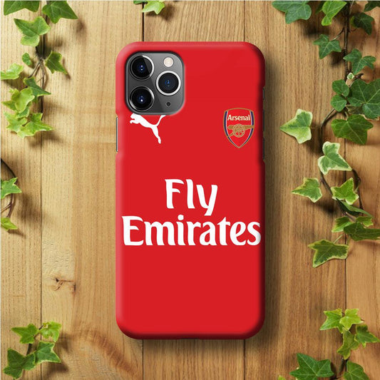 FB Arsenal Jersey iPhone 11 Pro Max Case-Plastic / Full Wrap (3D Case)-Xtracase
