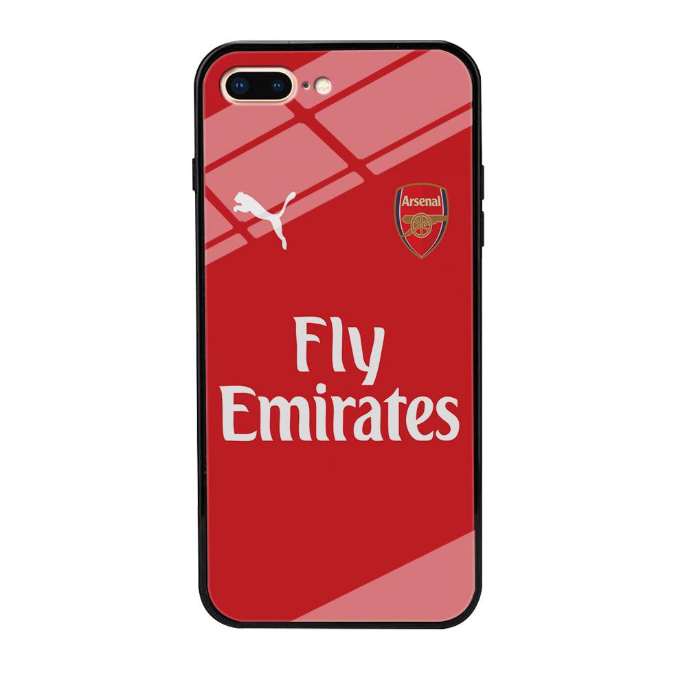 FB Arsenal Jersey iPhone 8 Plus Case-Tempered Glass Case-Xtracase