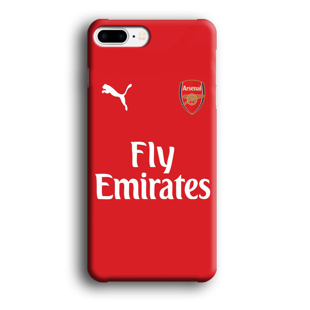 FB Arsenal Jersey iPhone 8 Plus Case-Plastic / Full Wrap (3D Case)-Xtracase