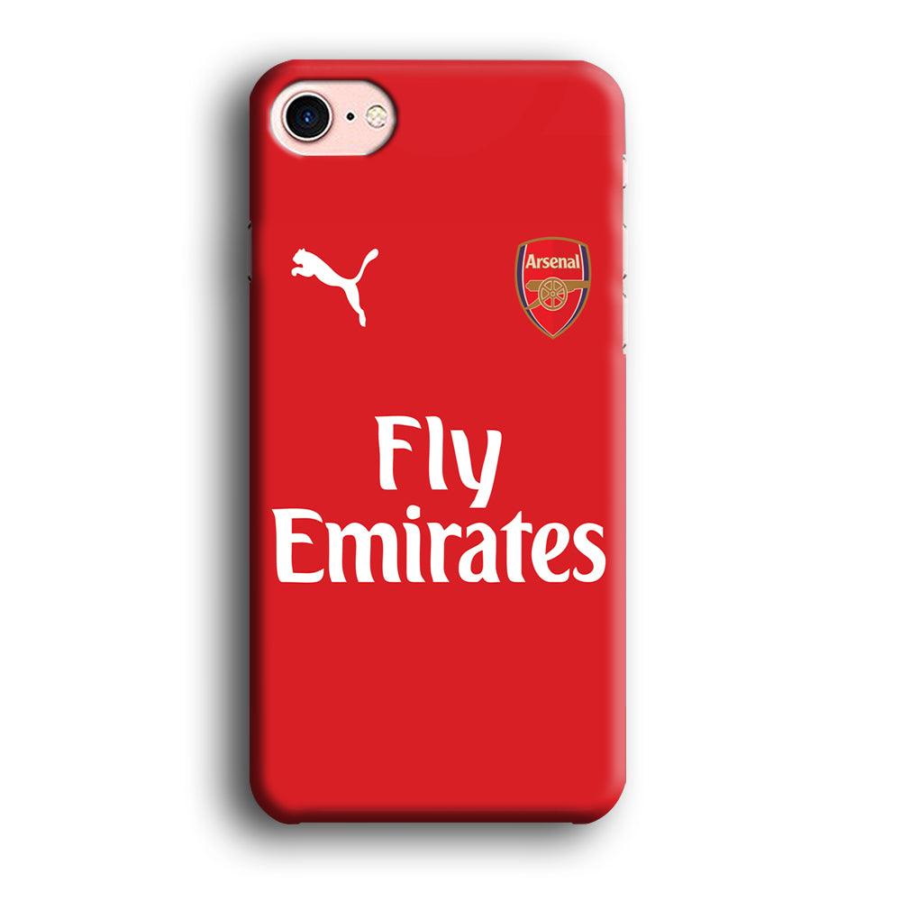 FB Arsenal Jersey iPhone 8 Case-Plastic / Full Wrap (3D Case)-Xtracase