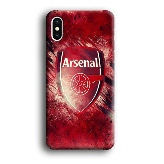 FB Arsenal iPhone X Case-Plastic / Full Wrap (3D Case)-Xtracase