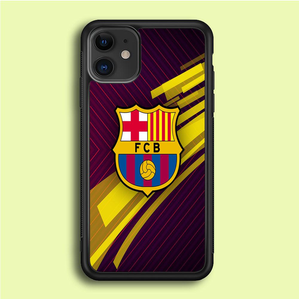 FB Barcelona 001 iPhone 12 Case-Rubber / Black (2D Case)-Xtracase
