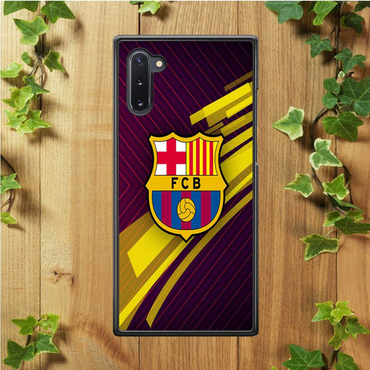 FB Barcelona 001 Samsung Galaxy Note 10 Case-Rubber / Black (2D Case)-Xtracase