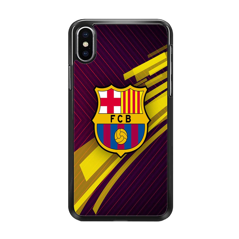 FB Barcelona 001 iPhone Xs Max Case-Rubber / Black (2D Case)-Xtracase
