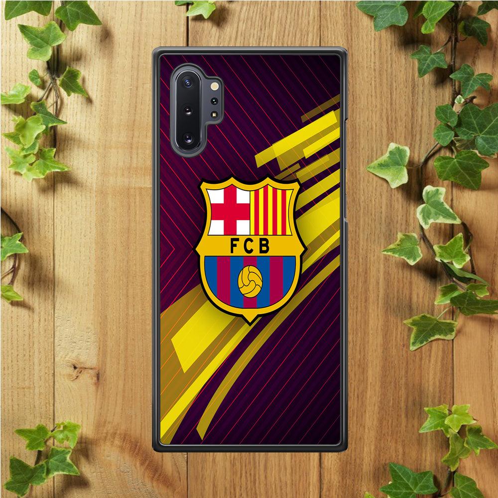 FB Barcelona 001 Samsung Galaxy Note 10 Plus Case-Rubber / White (2D Case)-Xtracase