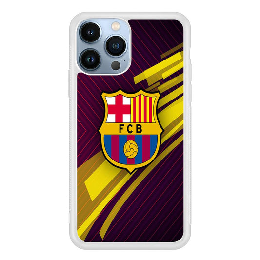 FB Barcelona 001 iPhone 13 Pro Case-Rubber / White (2D Case)-Xtracase