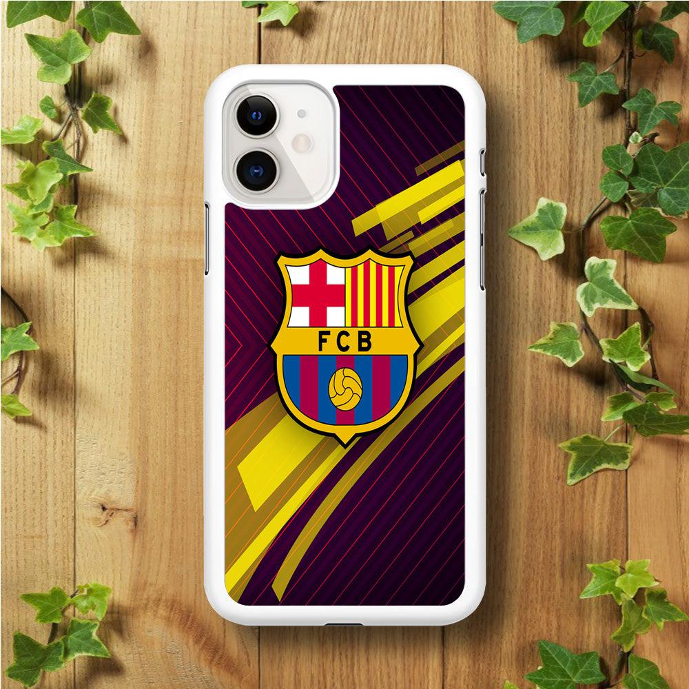 FB Barcelona 001 iPhone 11 Case-Rubber / White (2D Case)-Xtracase