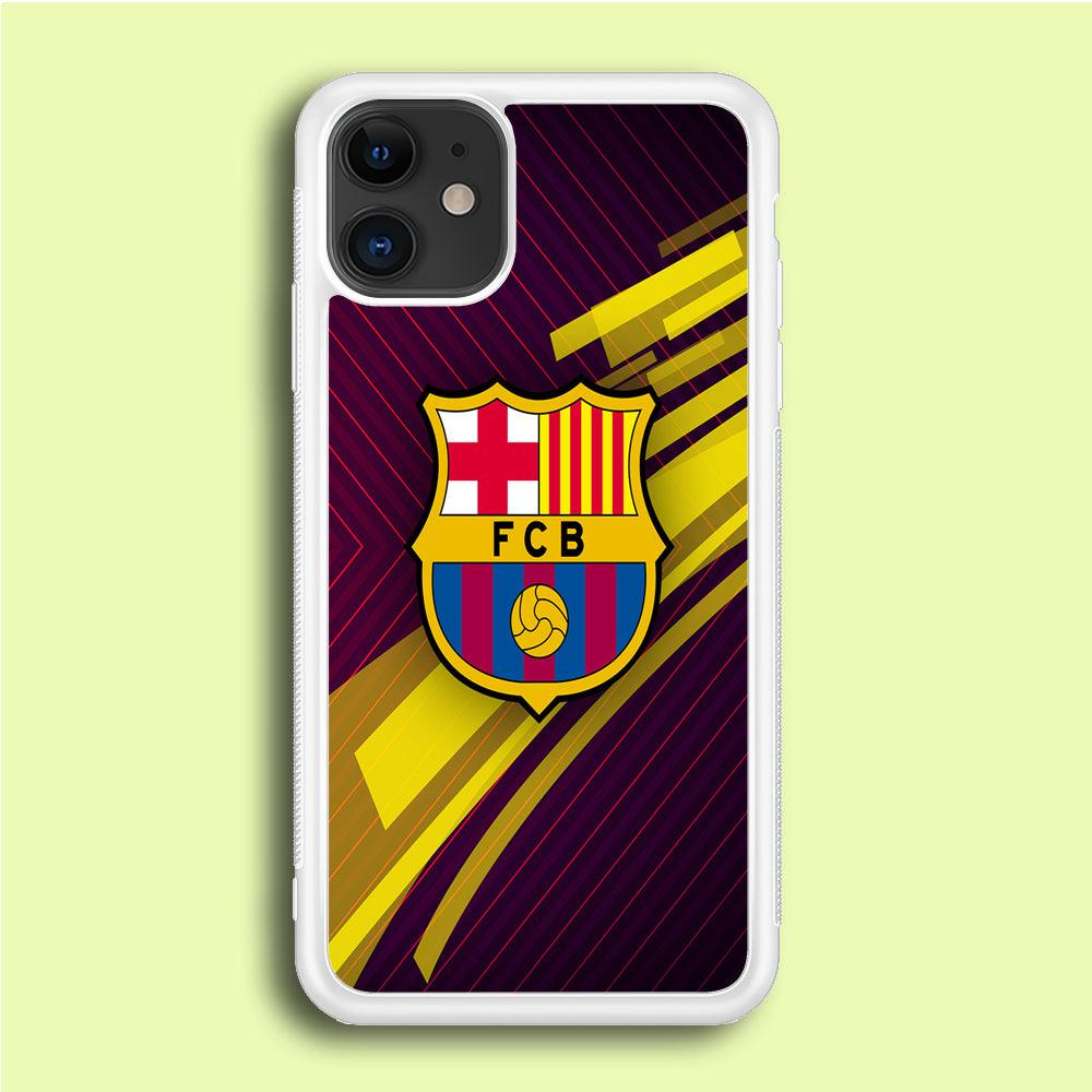 FB Barcelona 001 iPhone 12 Case-Rubber / White (2D Case)-Xtracase