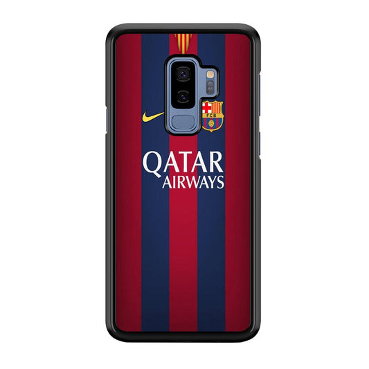 FB Barcelona Jersey Samsung Galaxy S9 Plus Case-Rubber / Black (2D Case)-Xtracase
