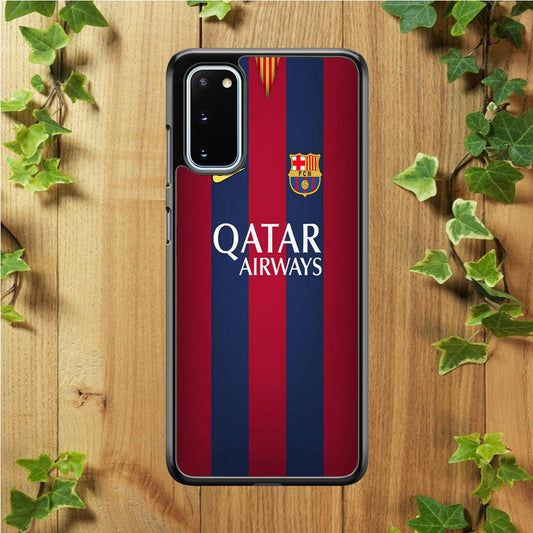 FB Barcelona Jersey Samsung Galaxy S20 Case-Rubber / Black (2D Case)-Xtracase