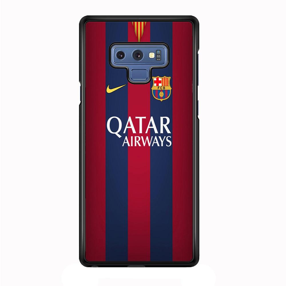 FB Barcelona Jersey Samsung Galaxy Note 9 Case-Rubber / Black (2D Case)-Xtracase