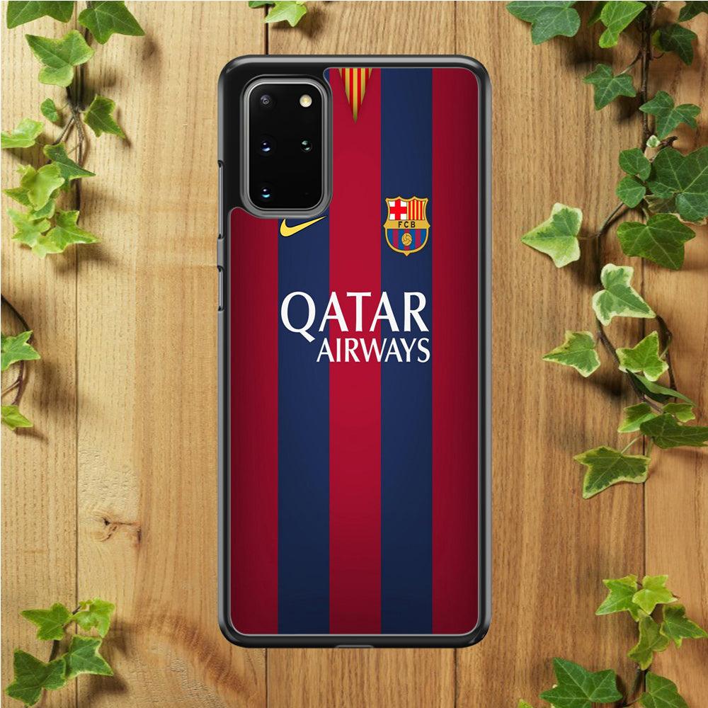FB Barcelona Jersey Samsung Galaxy S20 Plus Case-Rubber / Black (2D Case)-Xtracase