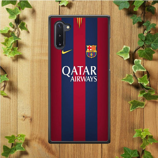 FB Barcelona Jersey Samsung Galaxy Note 10 Case-Rubber / Black (2D Case)-Xtracase