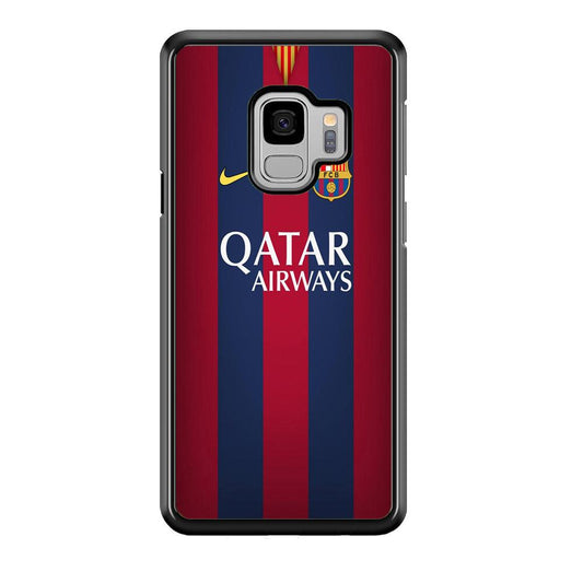 FB Barcelona Jersey Samsung Galaxy S9 Case-Rubber / Black (2D Case)-Xtracase