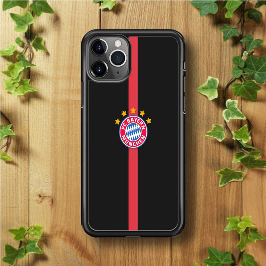 FB Bayern Munich 001 iPhone 11 Pro Case-Rubber / Black (2D Case)-Xtracase