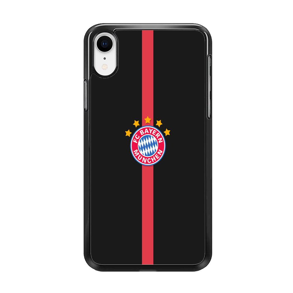 FB Bayern Munich 001 iPhone XR Case-Rubber / Black (2D Case)-Xtracase