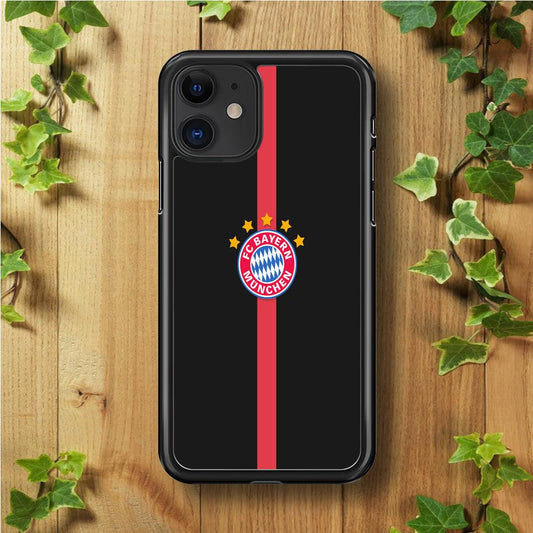 FB Bayern Munich 001 iPhone 11 Case-Rubber / Black (2D Case)-Xtracase
