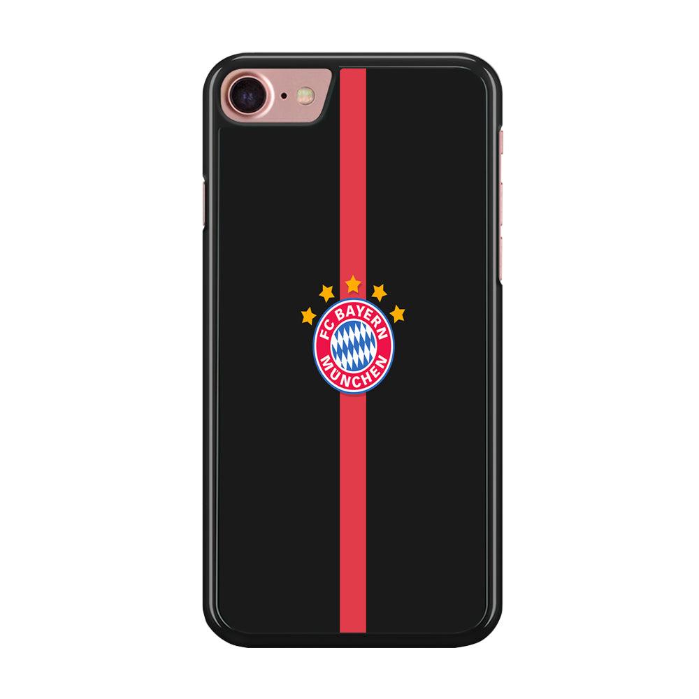 FB Bayern Munich 001 iPhone 7 Case-Rubber / Black (2D Case)-Xtracase