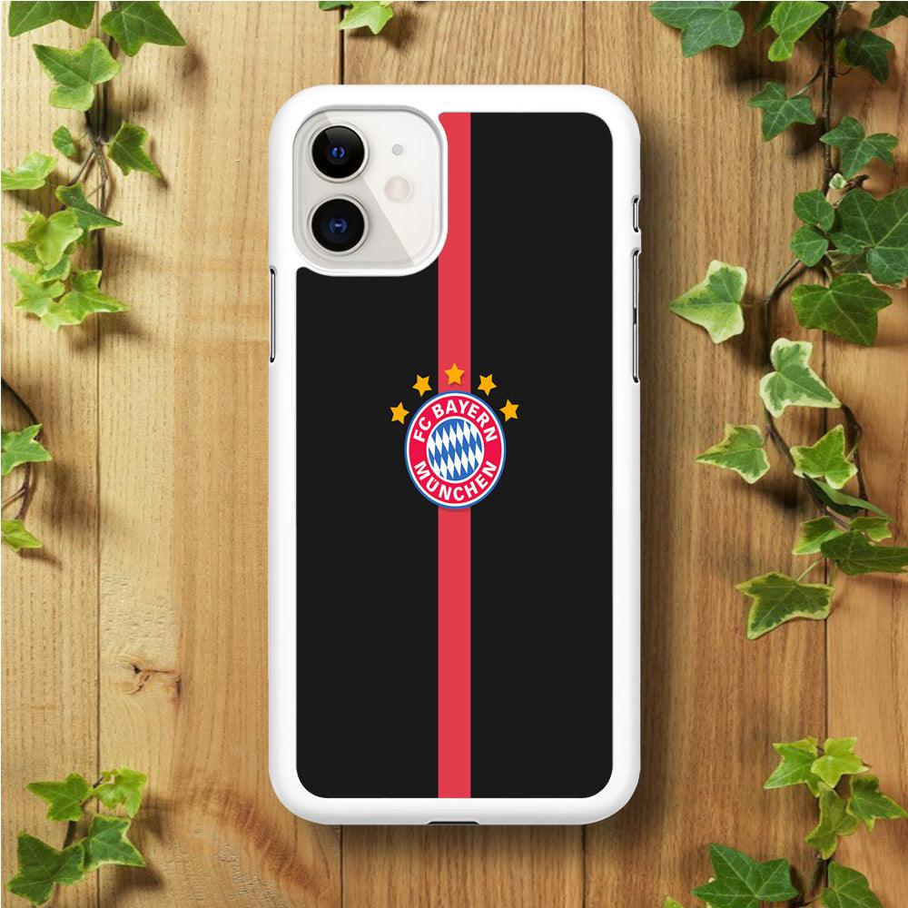 FB Bayern Munich 001 iPhone 11 Case-Rubber / White (2D Case)-Xtracase